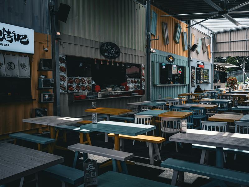 Food hall in Singapore