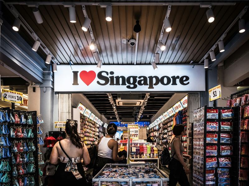 Souvenir shop in Singapore